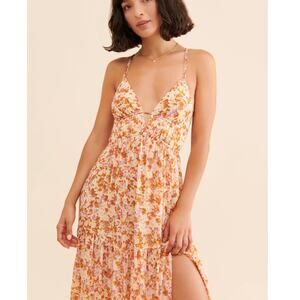 ASTR The Label Floral Halter Maxi Dress